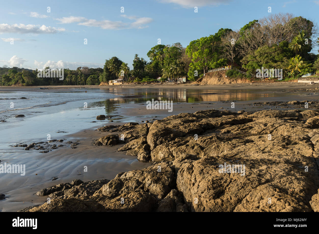 Plage de Santa Catalina, à la porte du Parc National de Coiba. Côtes de Veraguas, Océan Pacifique, Panama, Amérique Centrale Banque D'Images