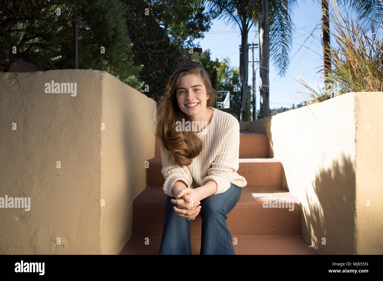 Rachel Shenton pose pour un portrait dans la région de Los Angeles Californie Banque D'Images
