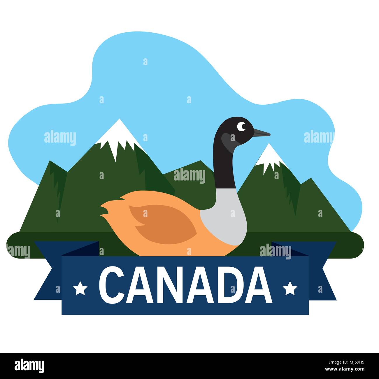 L'icône canadienne scène canard Illustration de Vecteur