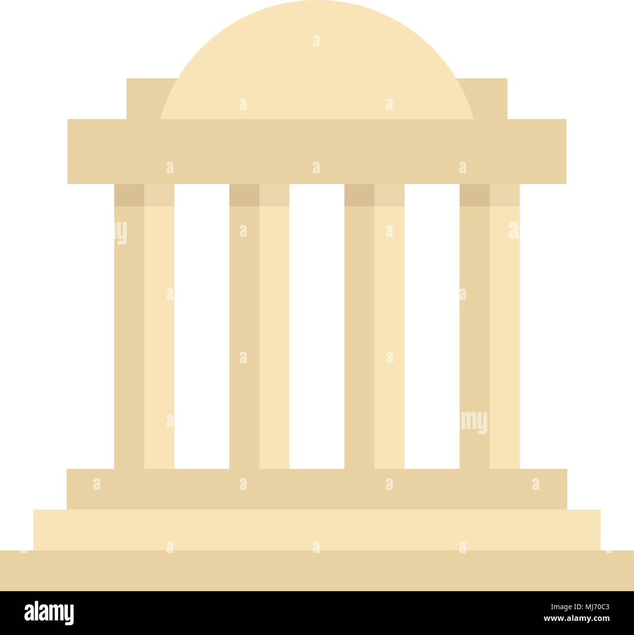 Colonnade grecque avec des colonnes du bâtiment Illustration de Vecteur