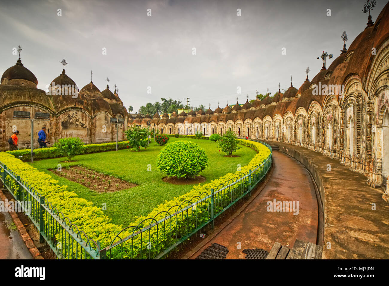 Nava Kailash (108) Temples de Shiva à Ambika Kalna, Bengale occidental, Inde Banque D'Images