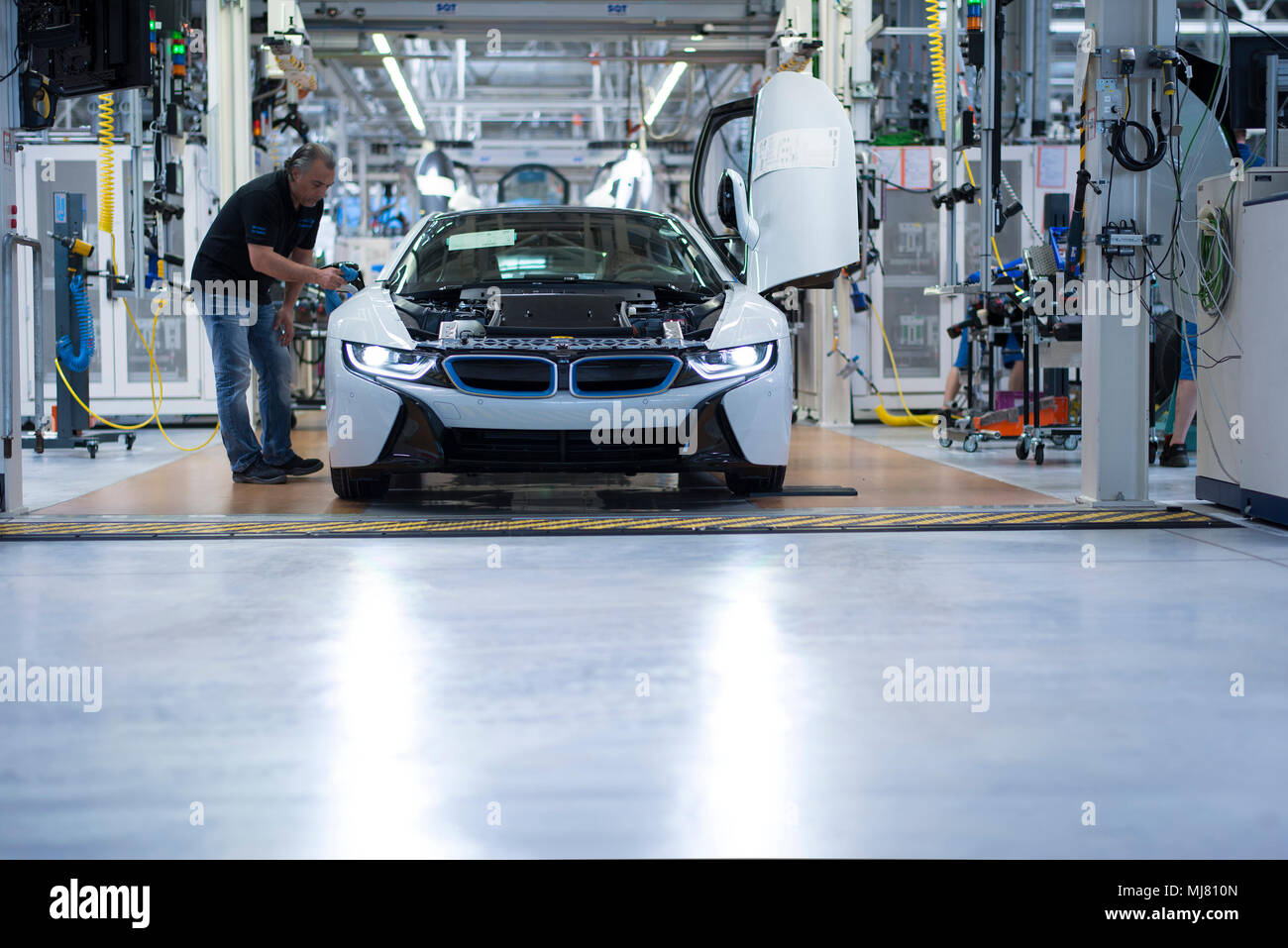 I8 Production à Usine BMW Leipzig Banque D'Images