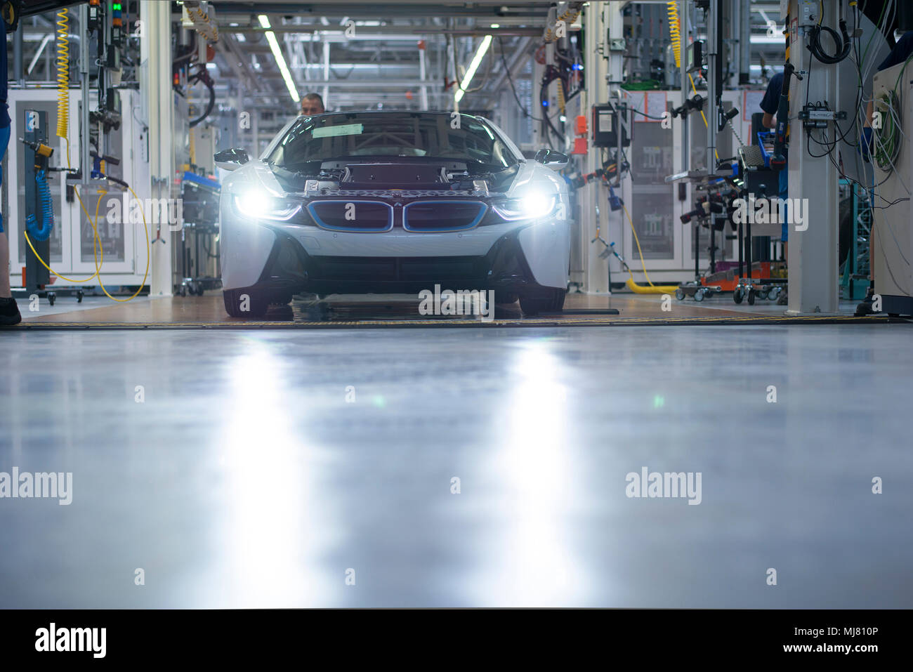 I8 Production à Usine BMW Leipzig Banque D'Images