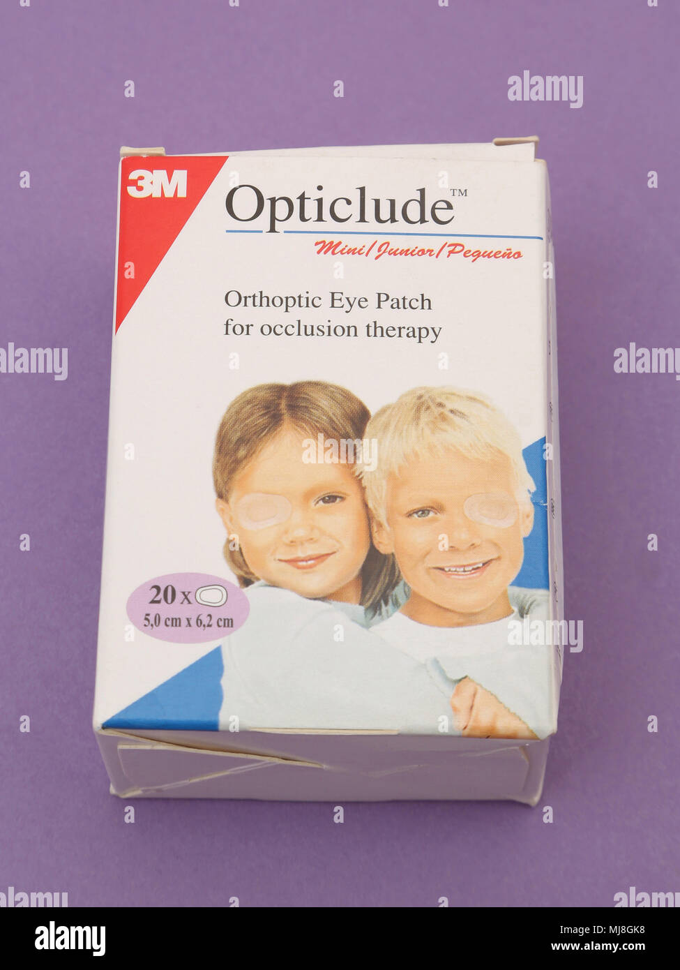 Opitclude patchs oculaires d'orthoptique Banque D'Images