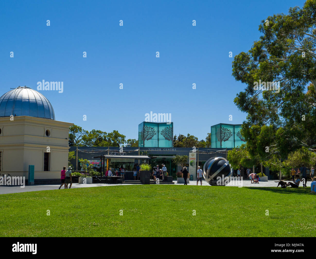 Royal Botanic Gardens Victoria Centre de visiteurs à l'entrée de l'Observatoire, Melbourne, Victoria, Australie Banque D'Images