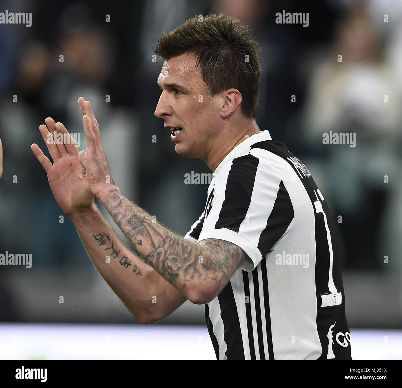 Mario Mandzukic ged esultanza Torino 15-04-2018 Célébration Objectif Allianz Stadium Football Calcio Serie A Juventus - Sampdoria foto libre Sport / Insi Banque D'Images