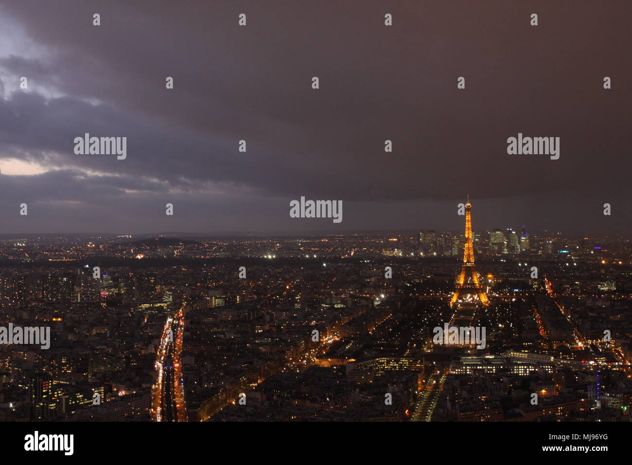 Paris nuit Banque D'Images