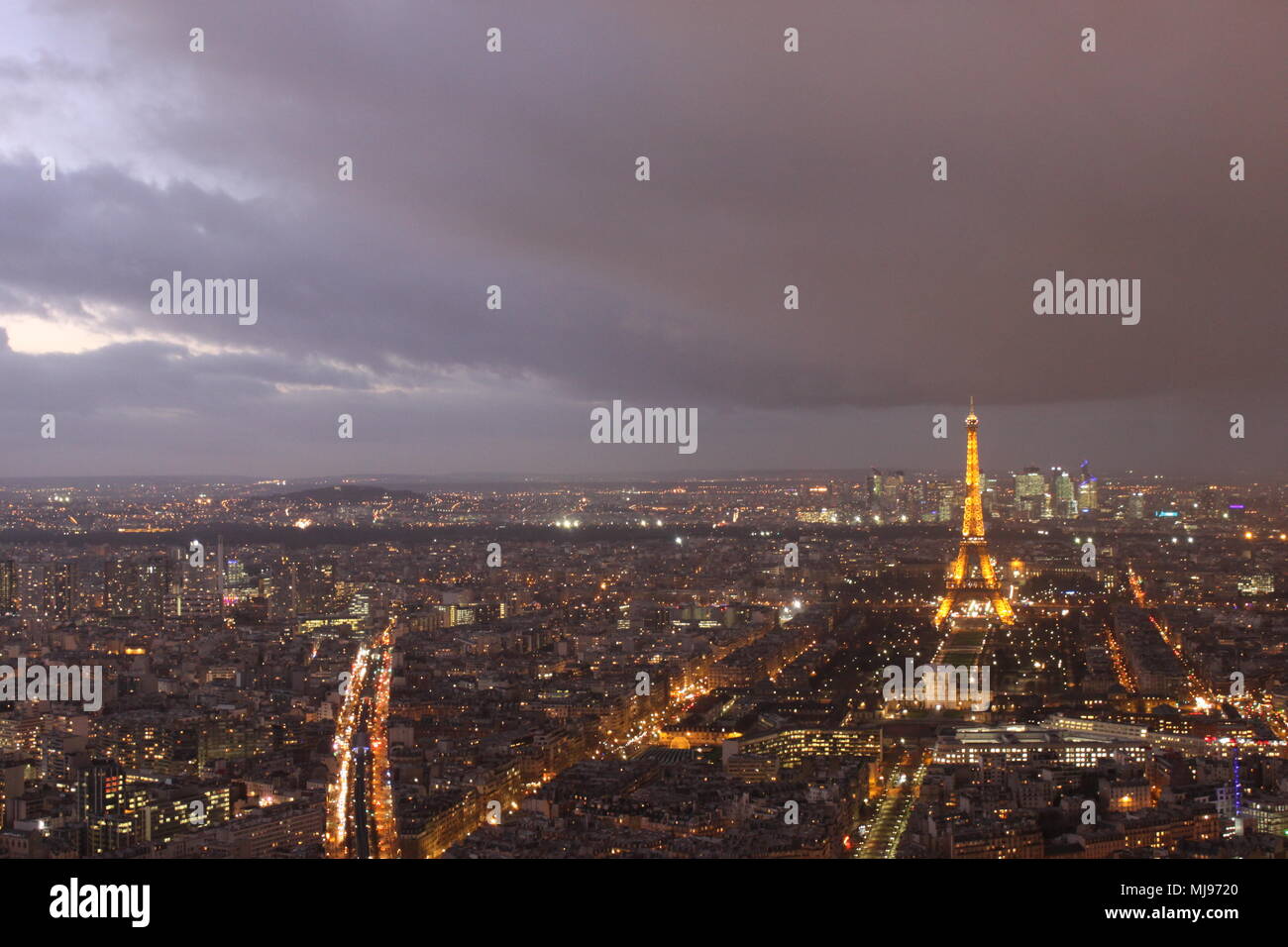 Paris nuit Banque D'Images
