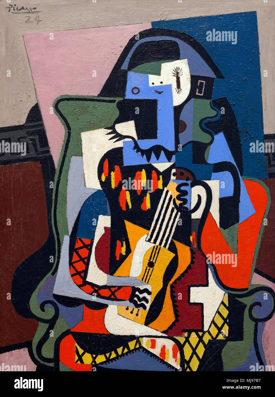 Musicien Arlequin, Pablo Picasso, 1924, National Gallery of Art, Washington DC, USA, Amérique du Nord Banque D'Images