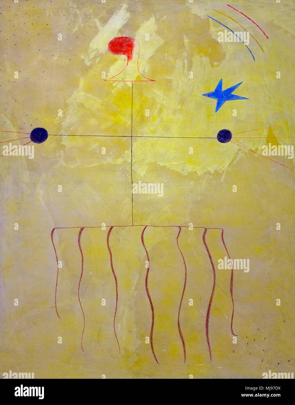 Tête d'un paysan catalan, Joan Miro, 1924, National Gallery of Art, Washington DC, USA, Amérique du Nord Banque D'Images