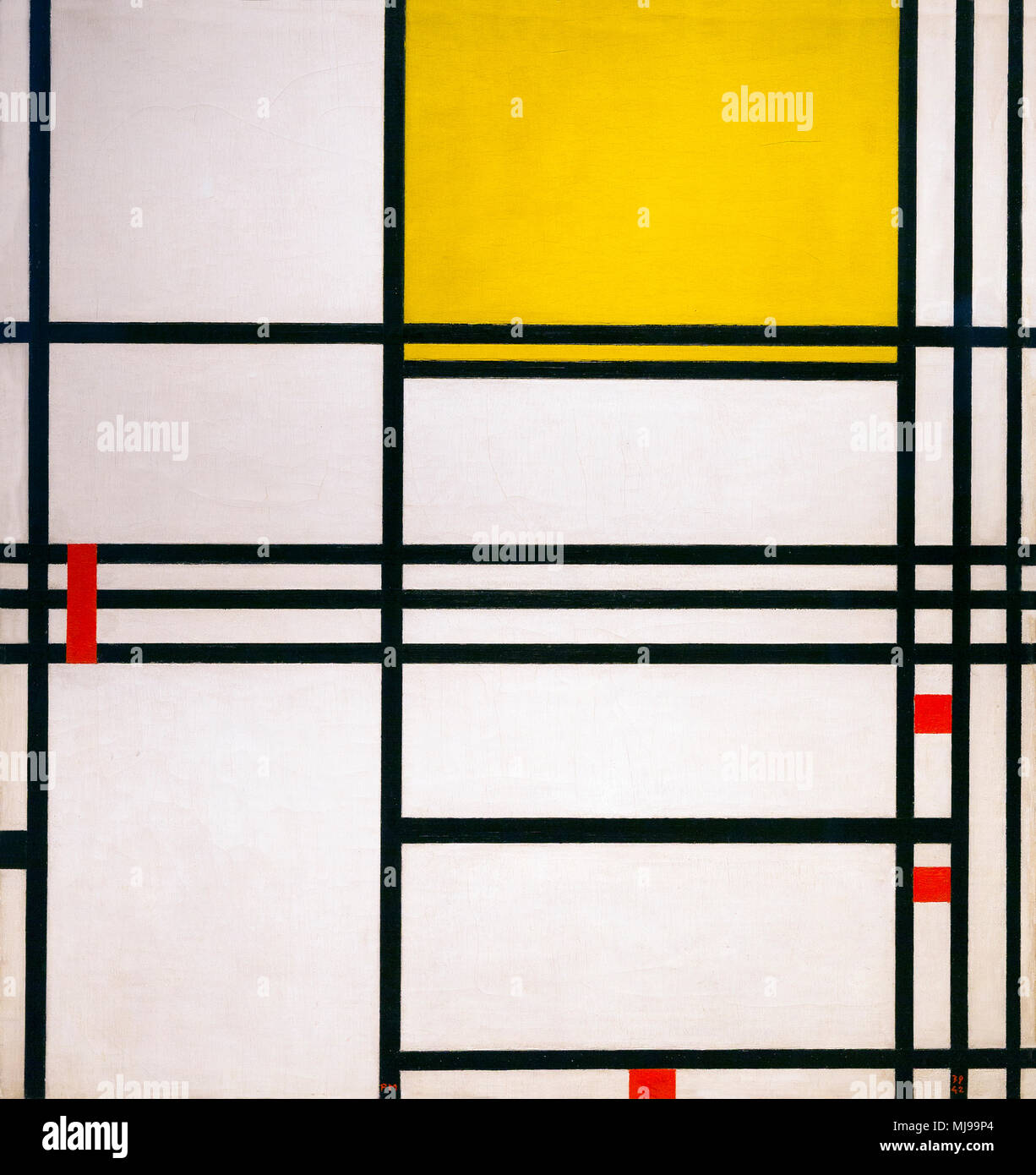 Tableau no9, Piet Mondrian, 1939-1942, Phillips Collection, Washington DC, USA, Amérique du Nord Banque D'Images