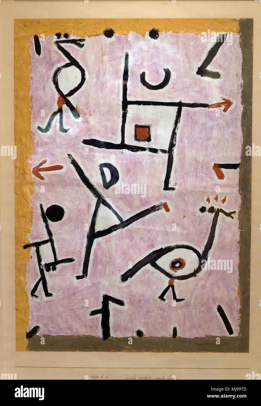 Vers la droite, vers la gauche, Nach Rechts, Nach LINKS, Paul Klee, 1938, Phillips Collection, Washington DC, USA, Amérique du Nord Banque D'Images