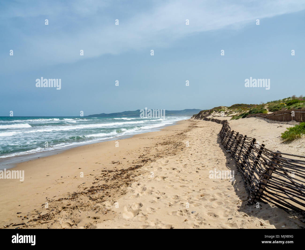 Plages de sable sur le nord de l'île de la Sardaigne Banque D'Images