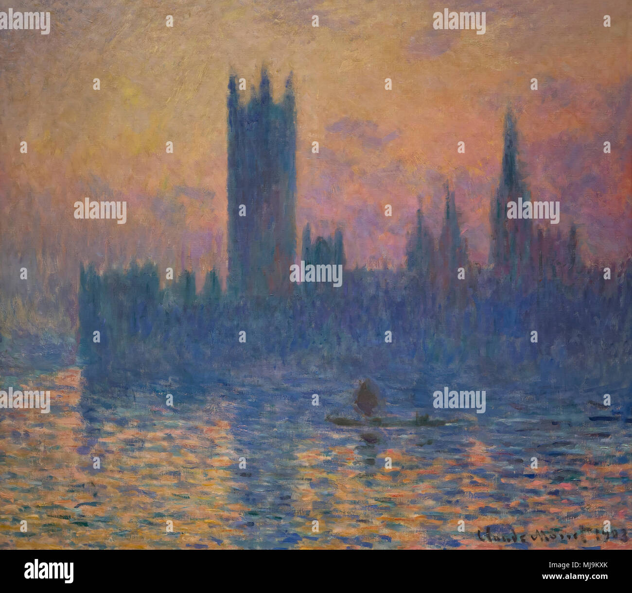 Chambres du Parlement, Coucher de soleil, Claude Monet, 1903, National Gallery of Art, Washington DC, USA, Amérique du Nord Banque D'Images