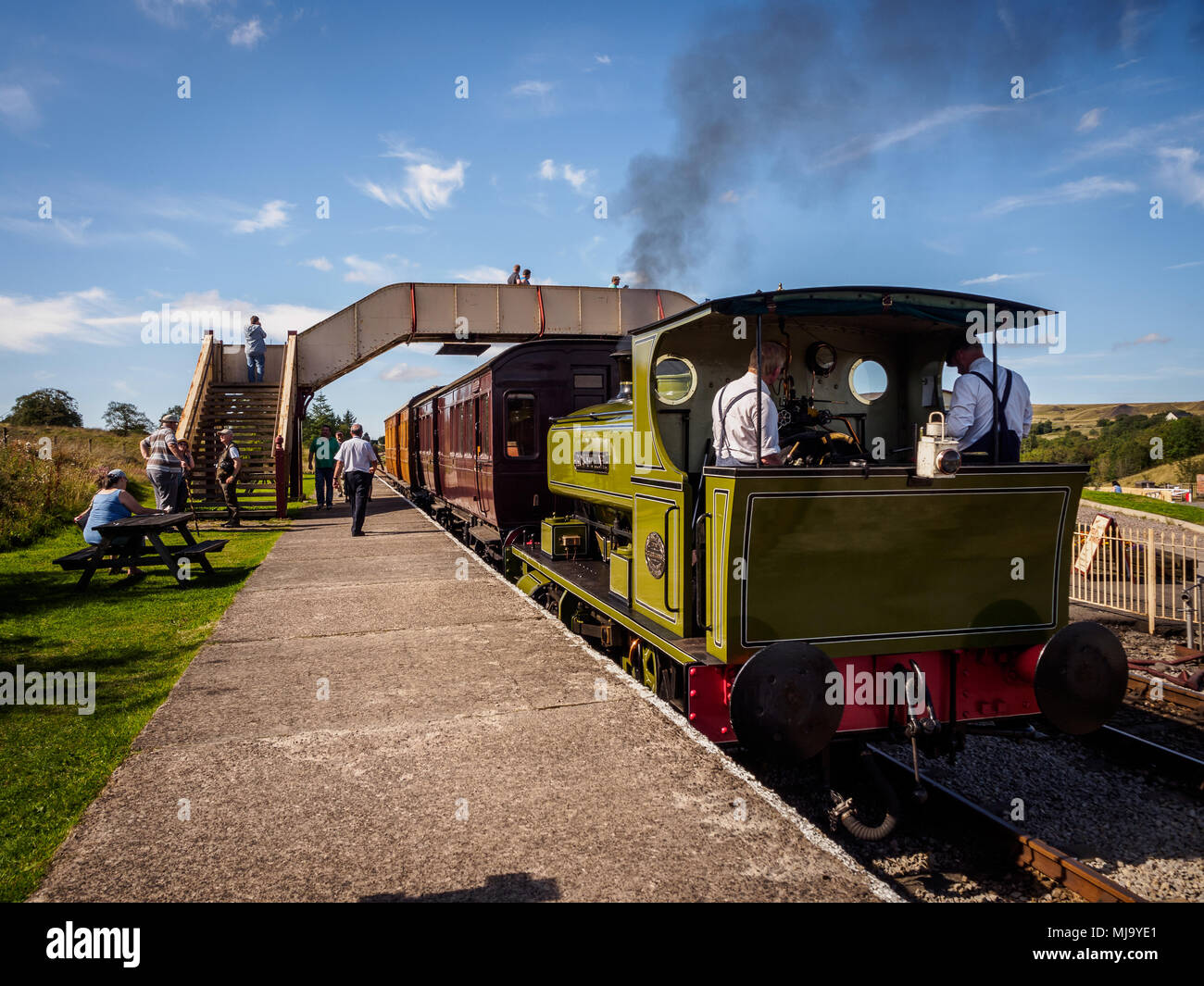 Blaenavon, Galles, Royaume-Uni : le 28 août 2017 : l'Pontypool et Blaenavon Railway est un 2-mile ferroviaires gérés par des bénévoles, dans le sud du Pays de Galles Banque D'Images