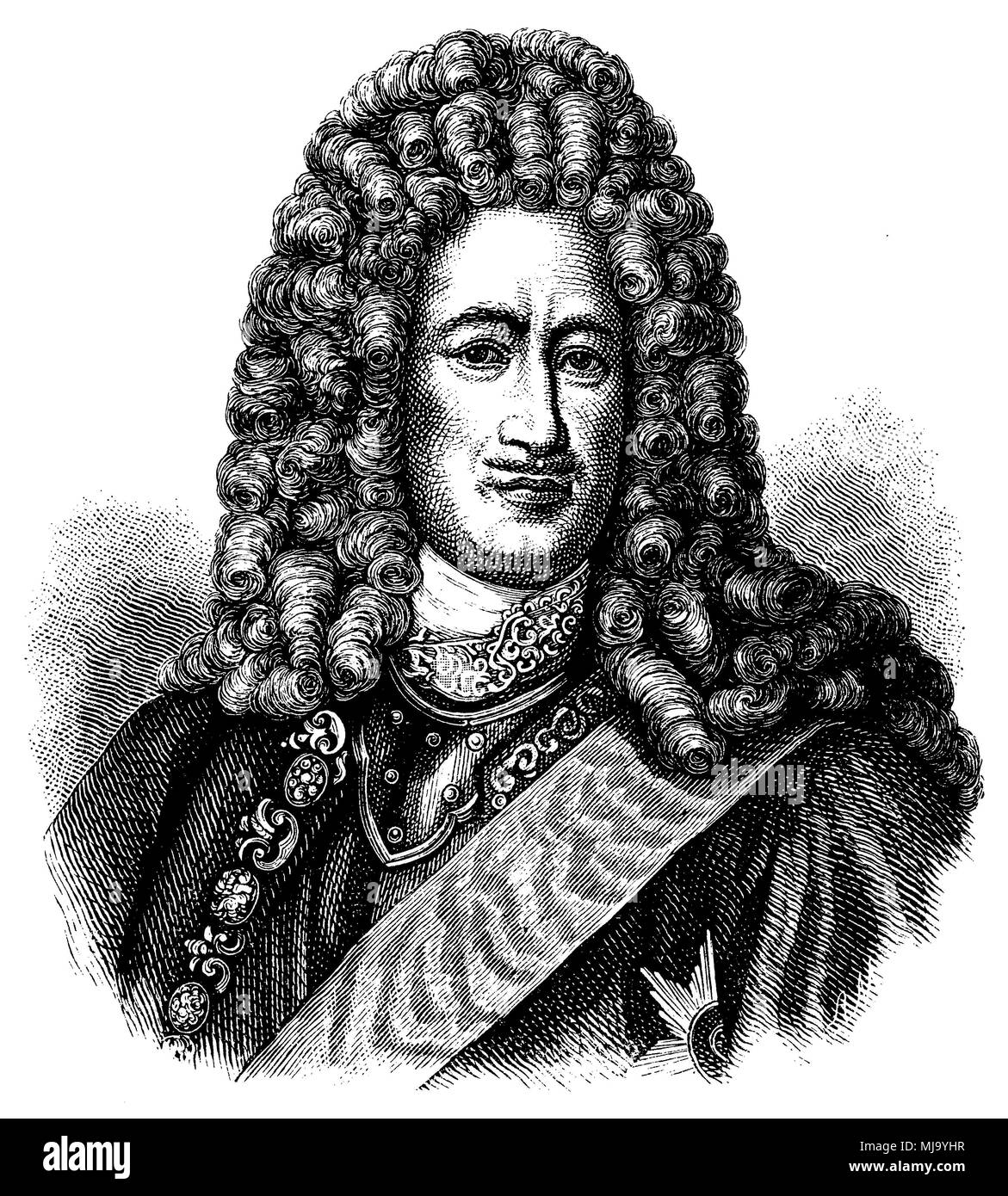 Le prince Alexandre Menchikov Danilovich (né le 16 novembre 1672, est décédé le 30 janvier, 1730 ), Banque D'Images
