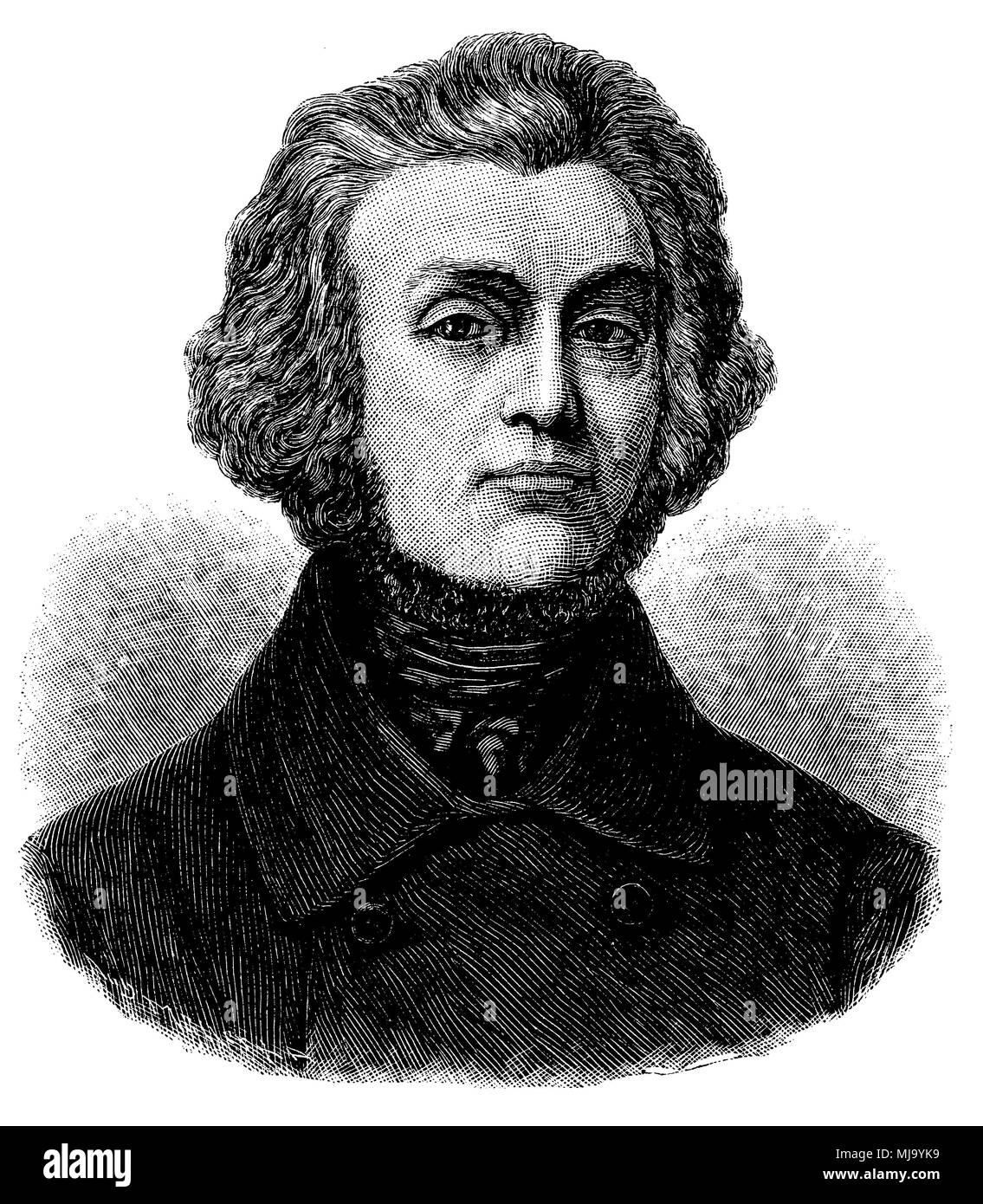 Adam Mickiewicz (né le 24 décembre 1798, est décédé le 28 novembre 1855), Banque D'Images