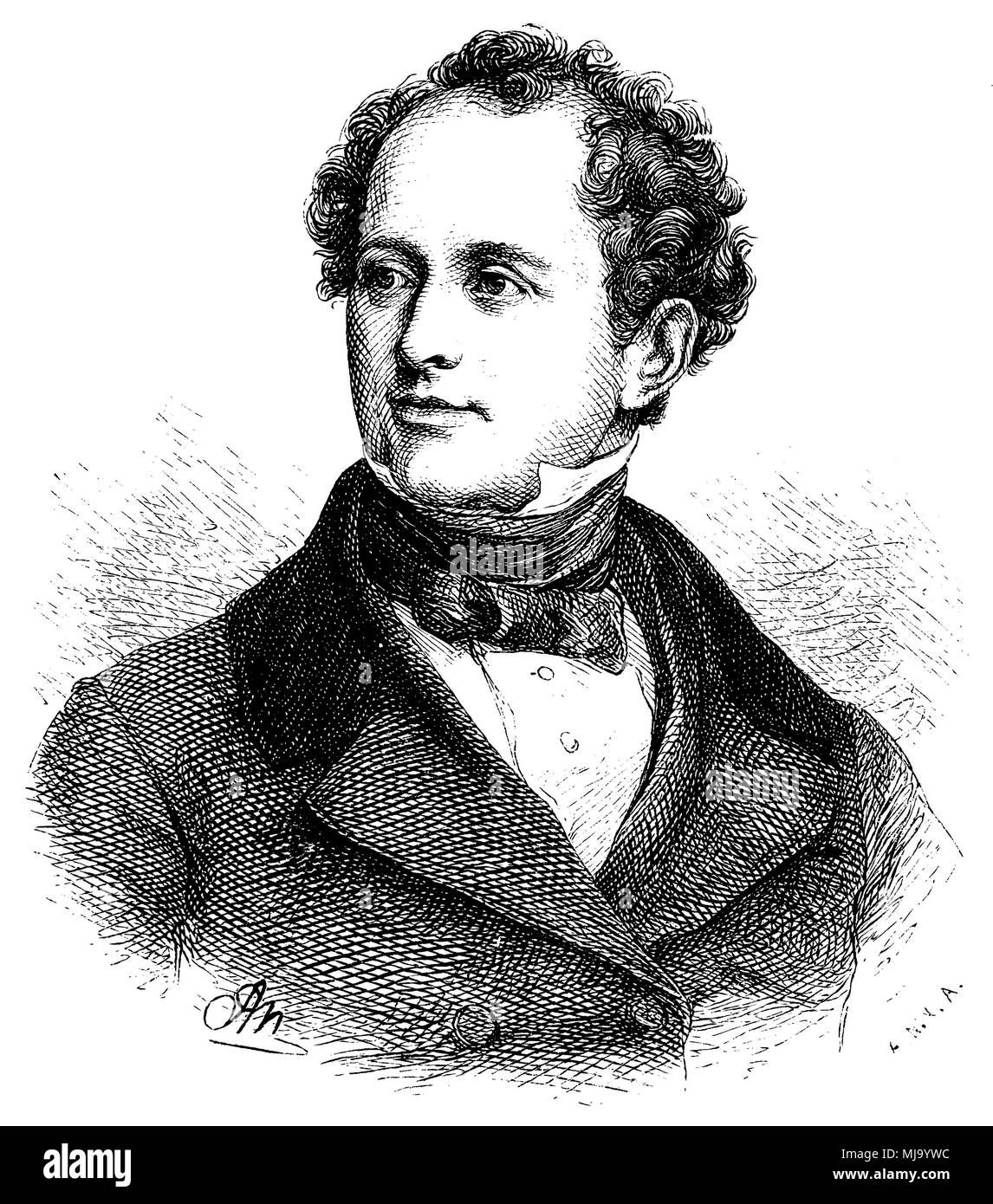 Thomas Moore (né le 28 mai 1779 , est mort 25 [ 26 ] en février 1852 ), Banque D'Images