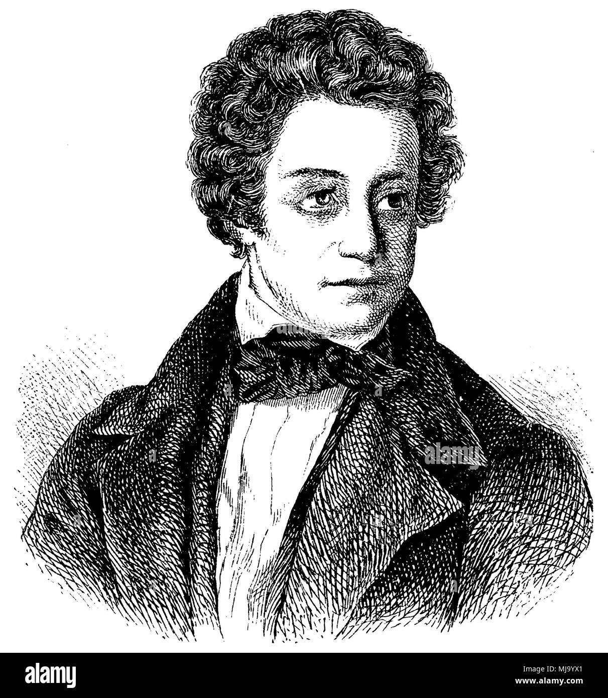 Julius Mosen (né le 8 juillet 1803 , mort le 10 octobre, 1867 ), Banque D'Images