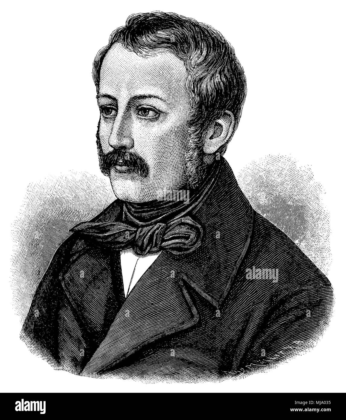 Nicholas Niembsch de Strehlenau (né le 15 août 1802 , est mort le 22 août, 1850 ), Banque D'Images
