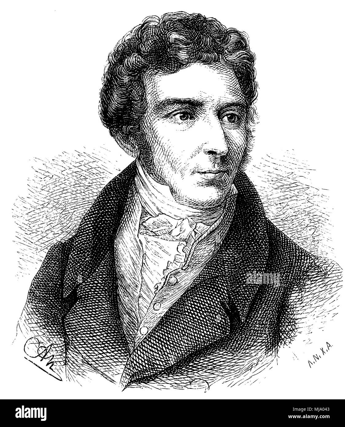 Lorenz Oken (né le 1 août 1779 , décédé le 11 août, 1851 ), Banque D'Images