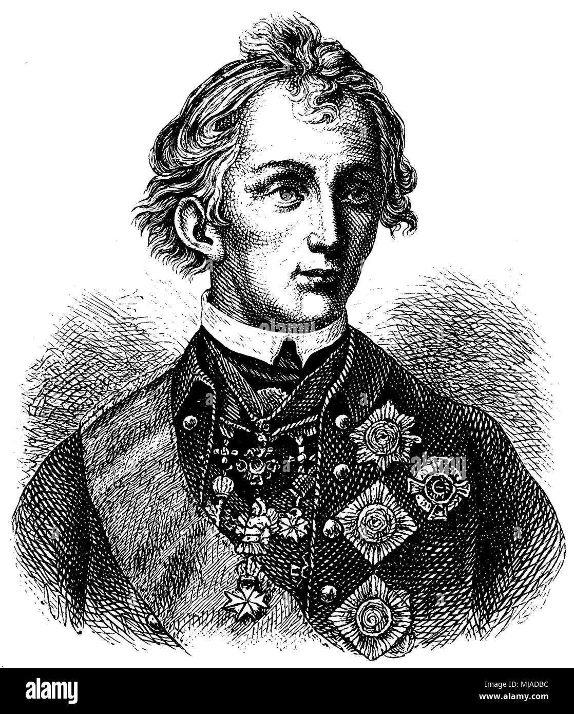 Peter Alexei Vasilievich Rymnikski Souvorov (né le 24 novembre 1729 , est mort le 18 mai, 1800 ), Banque D'Images