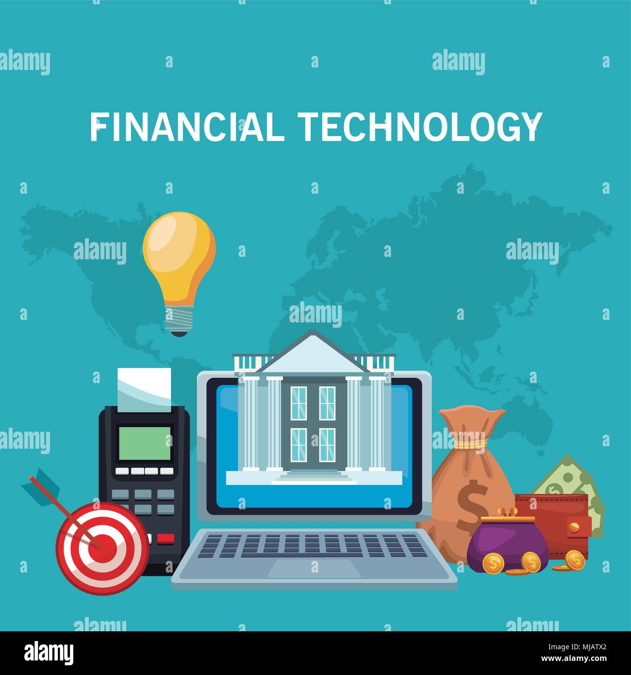 Technologie concept financier Illustration de Vecteur