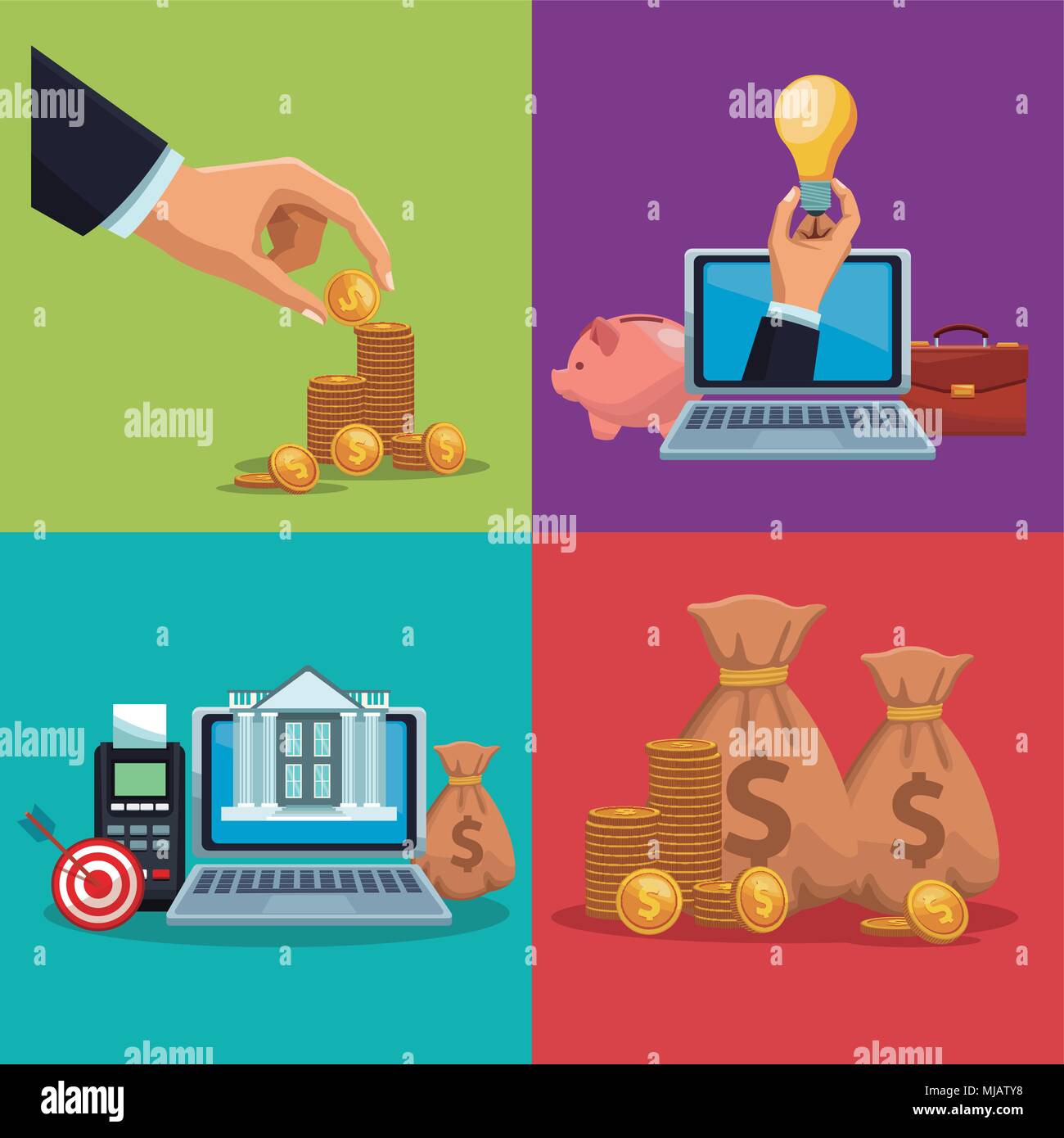 Technologie concept financier Illustration de Vecteur