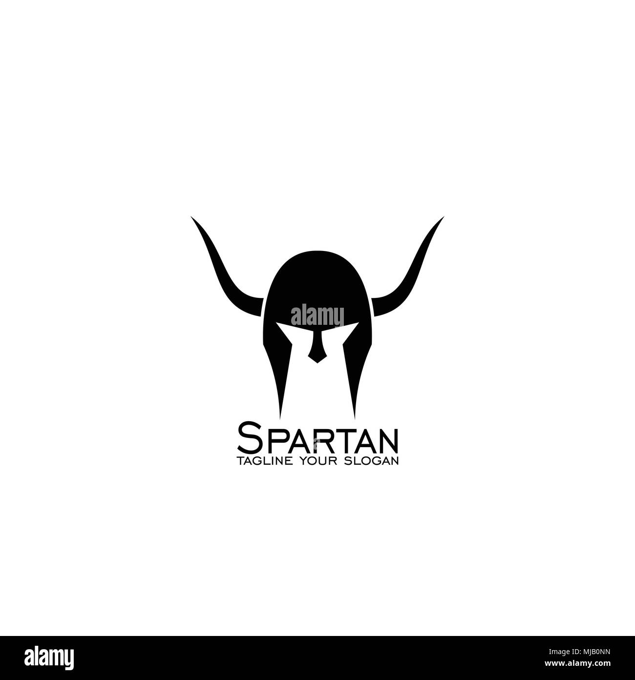 Sparte logo design, Spartan casque concept, vector icons. Illustration de Vecteur