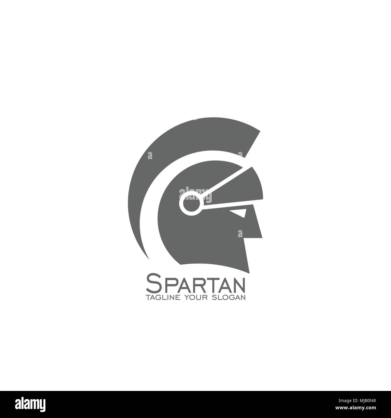 Sparte logo design, Spartan casque concept, vector icons. Illustration de Vecteur
