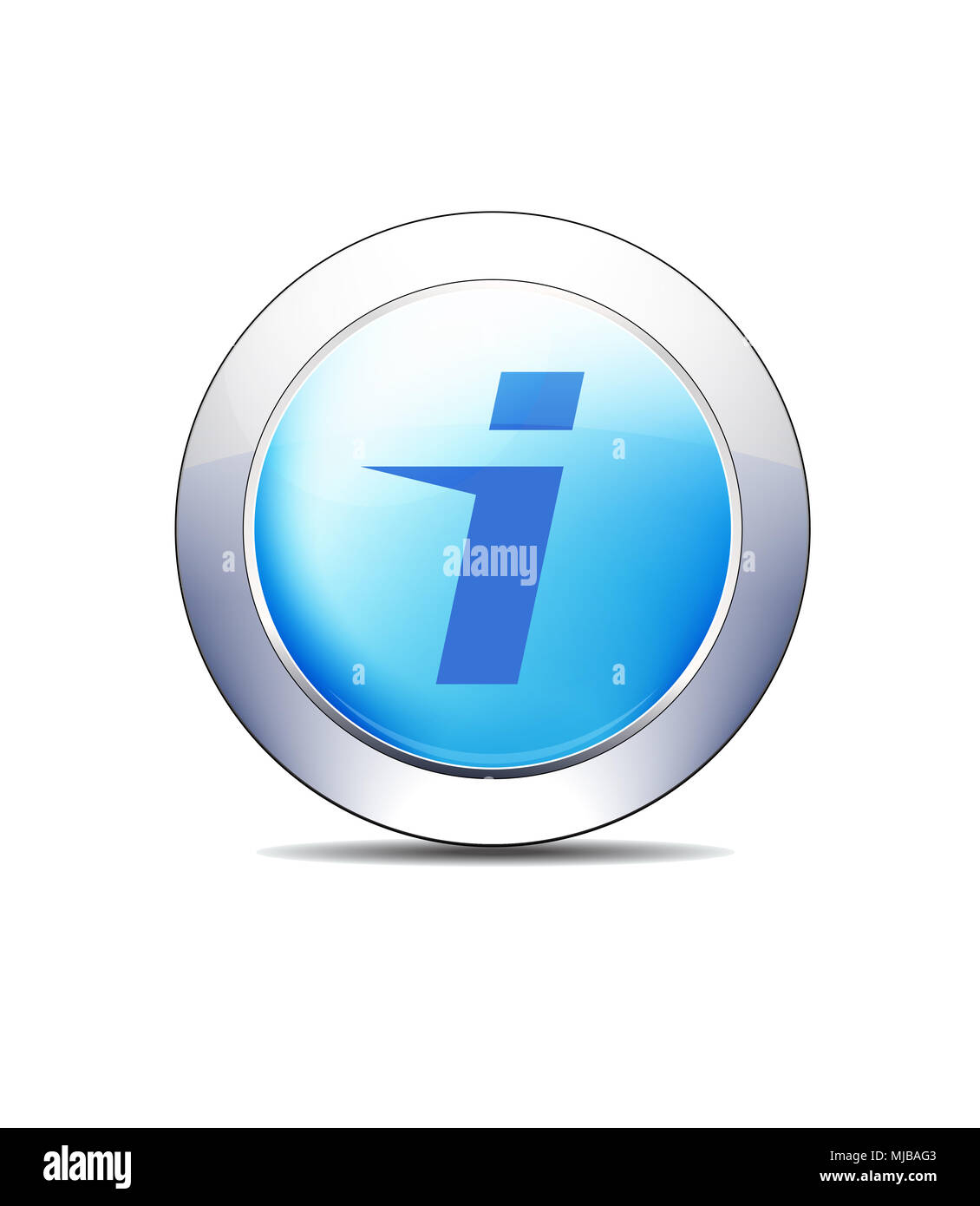 Icône Bouton bleu symbole d'informations Santé & Pharma Banque D'Images