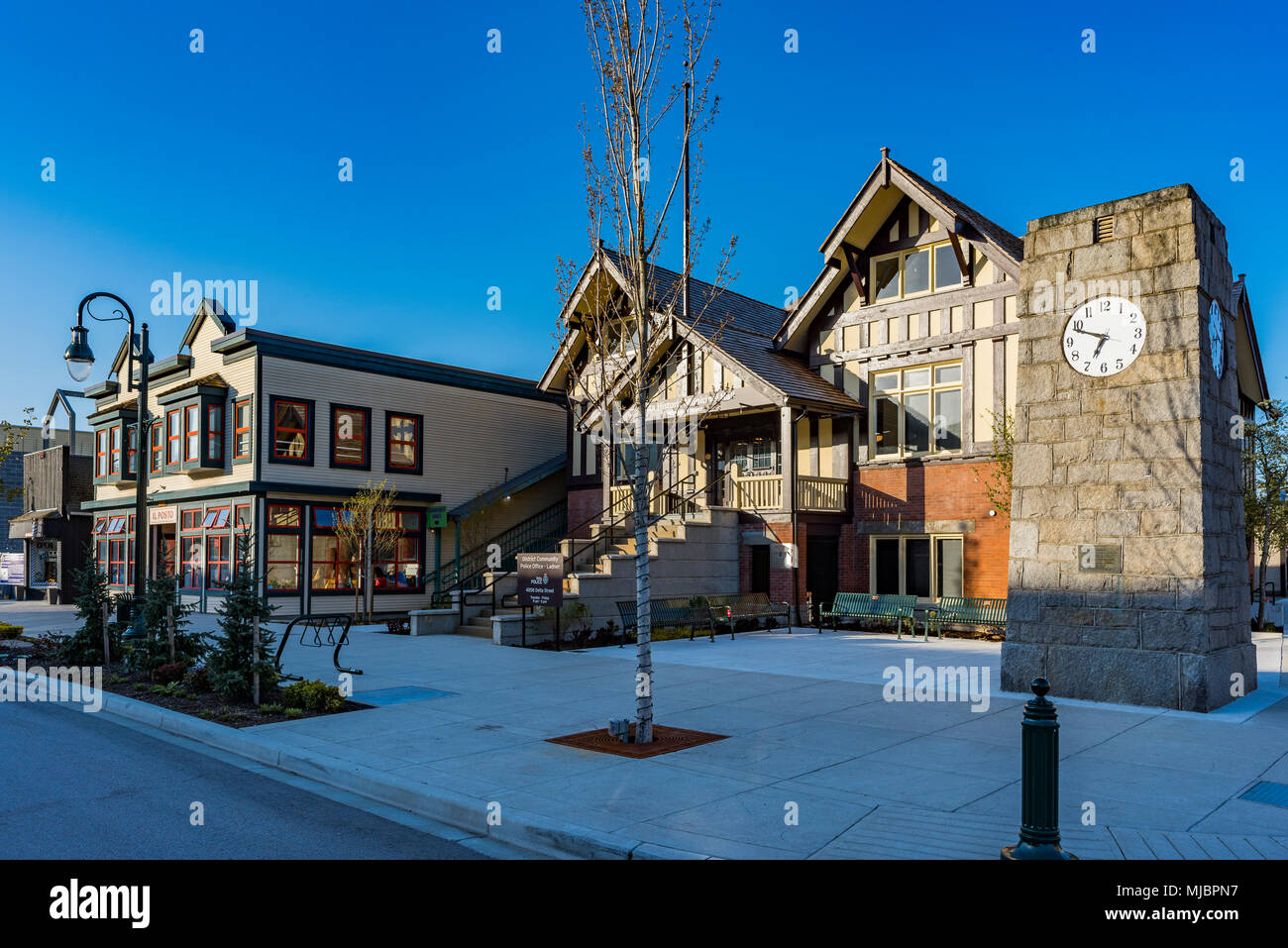 Historique Delta salle municipale, Ladner Village, Delta, Colombie-Britannique, Canada. Banque D'Images