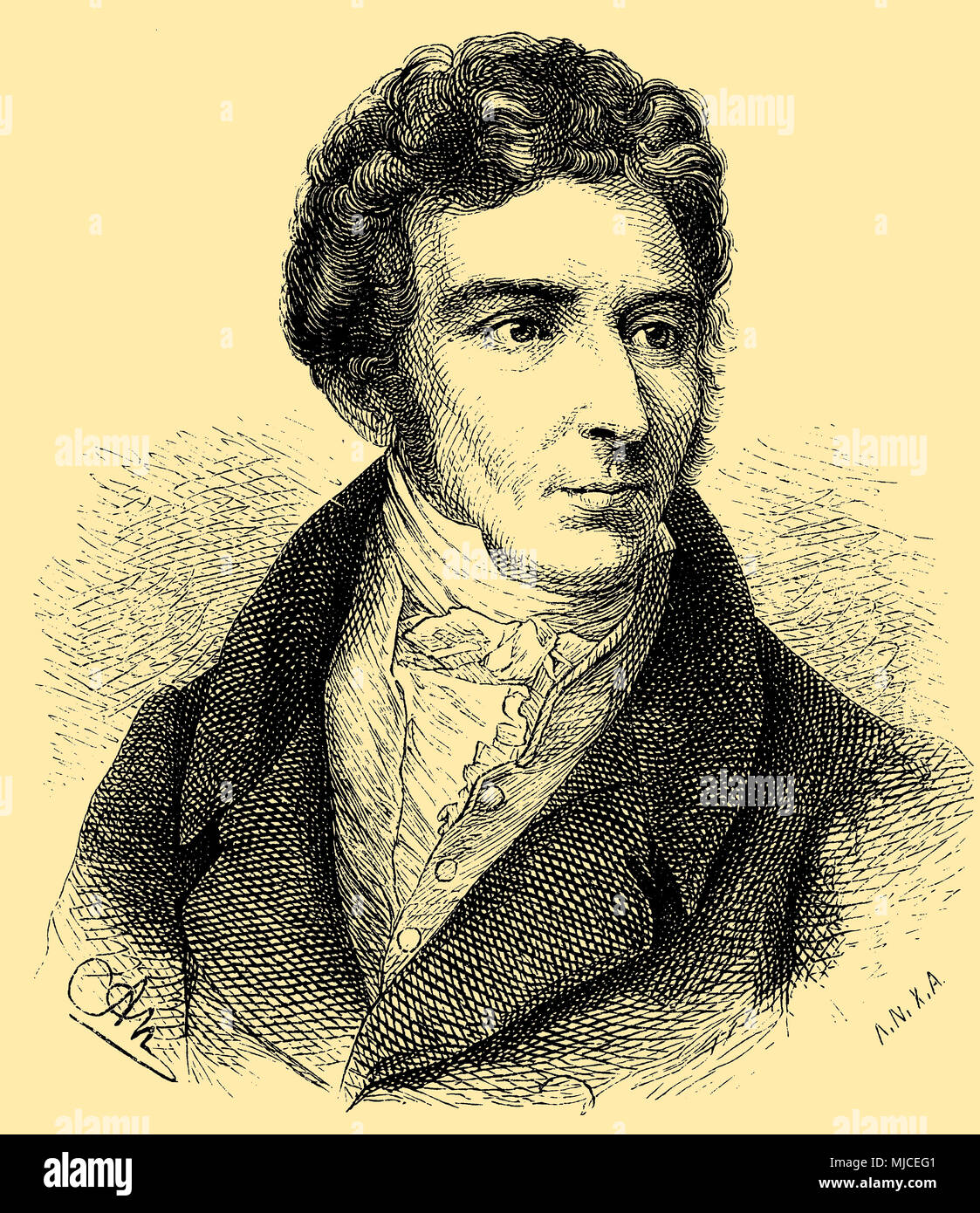 Lorenz Oken (né le 1 août 1779 , décédé le 11 août, 1851 ), Banque D'Images