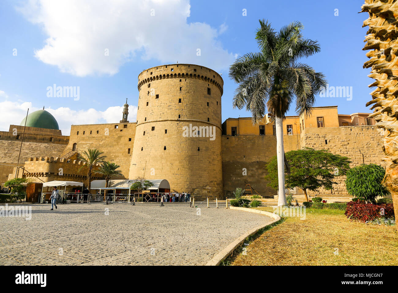 La Citadelle du Caire sur la colline du Mokattam près du centre-ville, est une cité médiévale fortification islamique au Caire, Egypte, Afrique du Sud Banque D'Images
