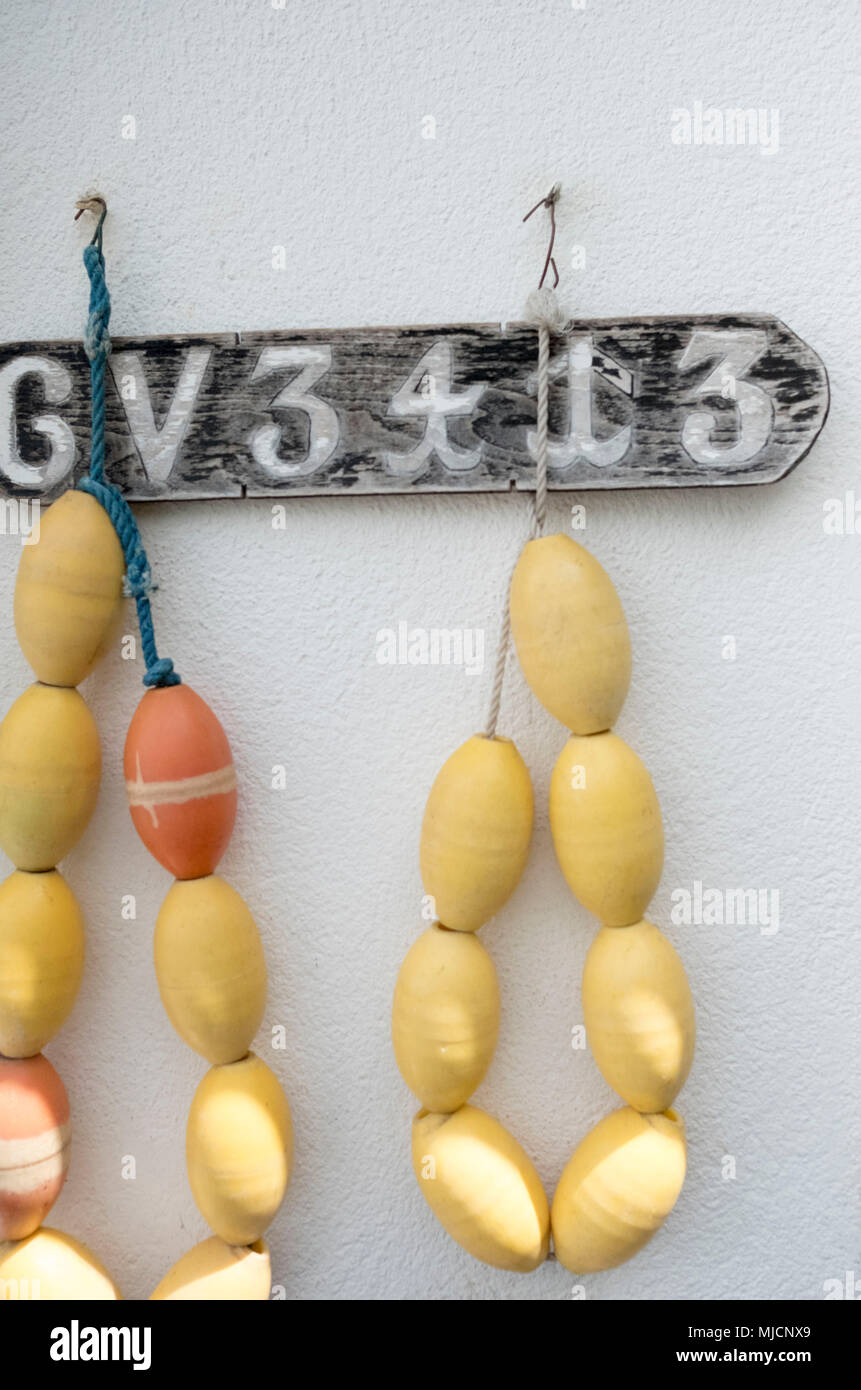 Déco a d'équipement de pêche Banque D'Images