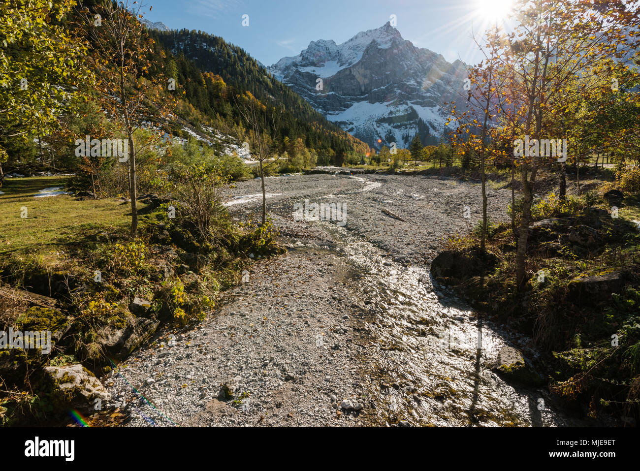 Ahornboden, automne, Autriche Banque D'Images