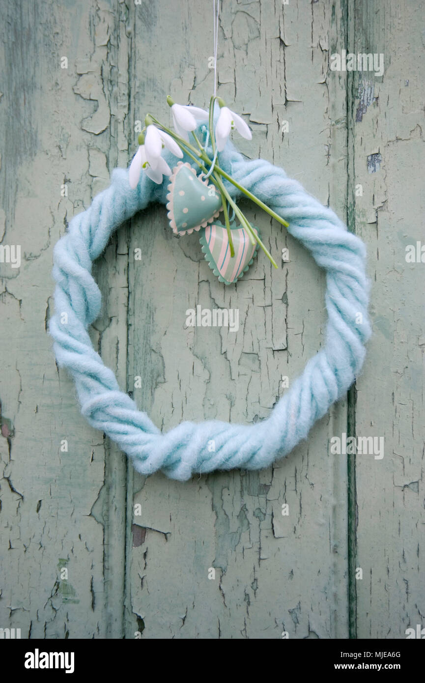 Couronne de printemps bricolage Banque D'Images