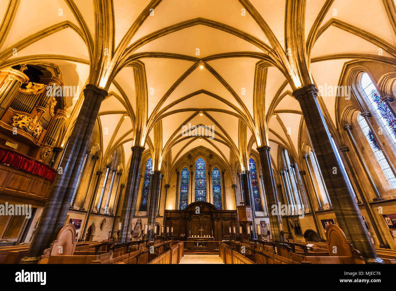L'Angleterre, Londres, The Strand, Le Temple Church Banque D'Images