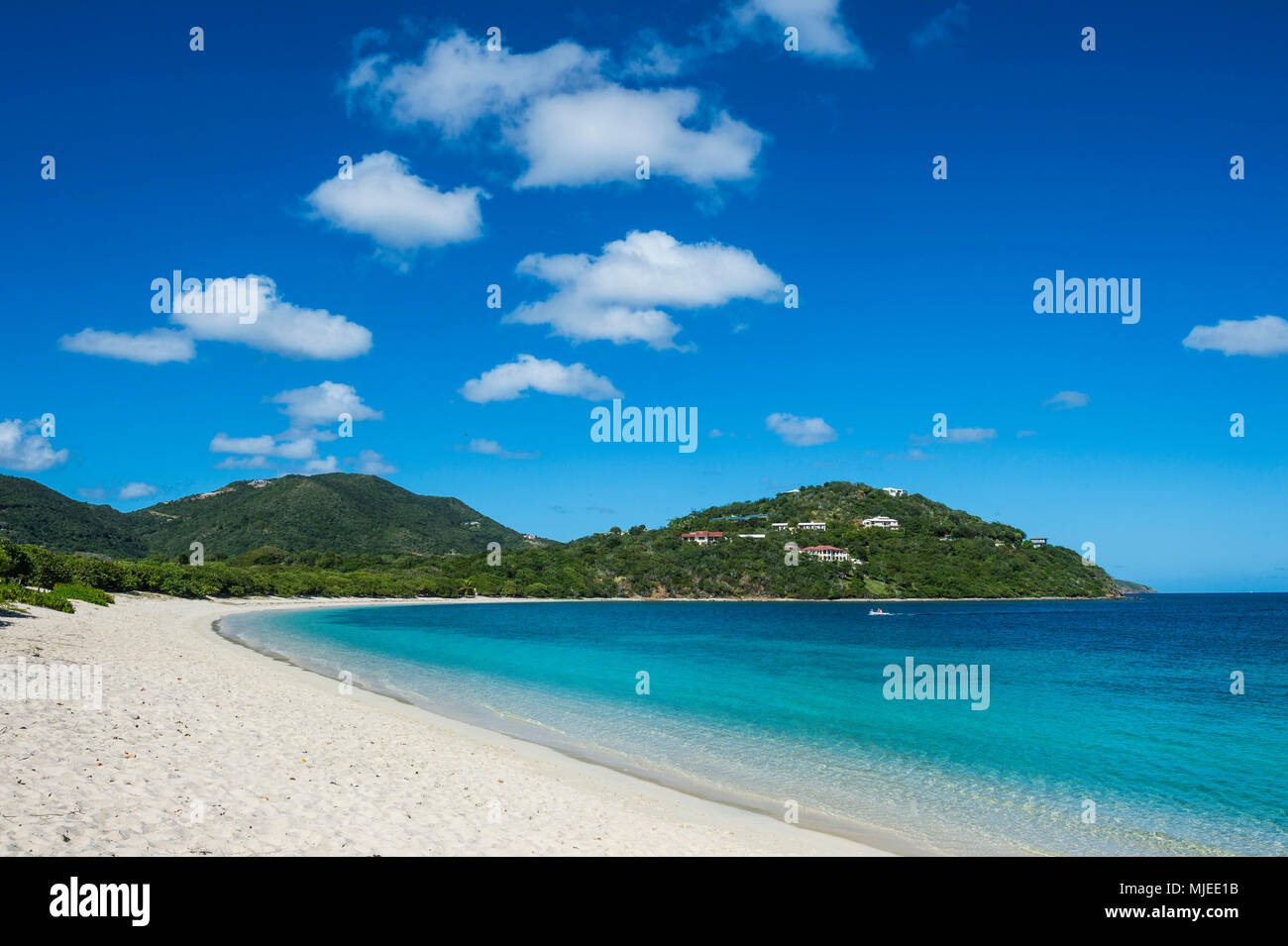 Long Bay Beach, Beef island, Tortola, Îles Vierges Britanniques Banque D'Images