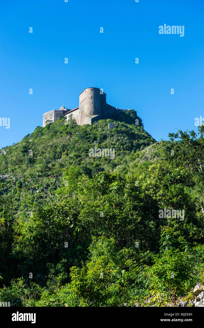 Vue du patrimoine mondial de l'Unesco la Citadelle Laferrière, Cap-Haïtien, Haïti, Caraïbes Banque D'Images