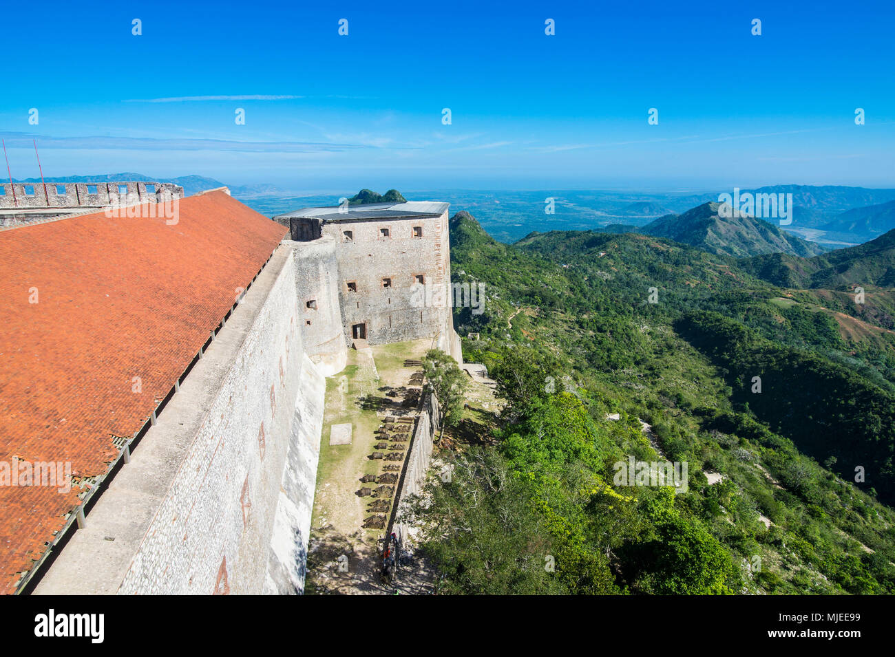 Vue du patrimoine mondial de l'Unesco la Citadelle Laferrière, Cap-Haïtien, Haïti, Caraïbes Banque D'Images