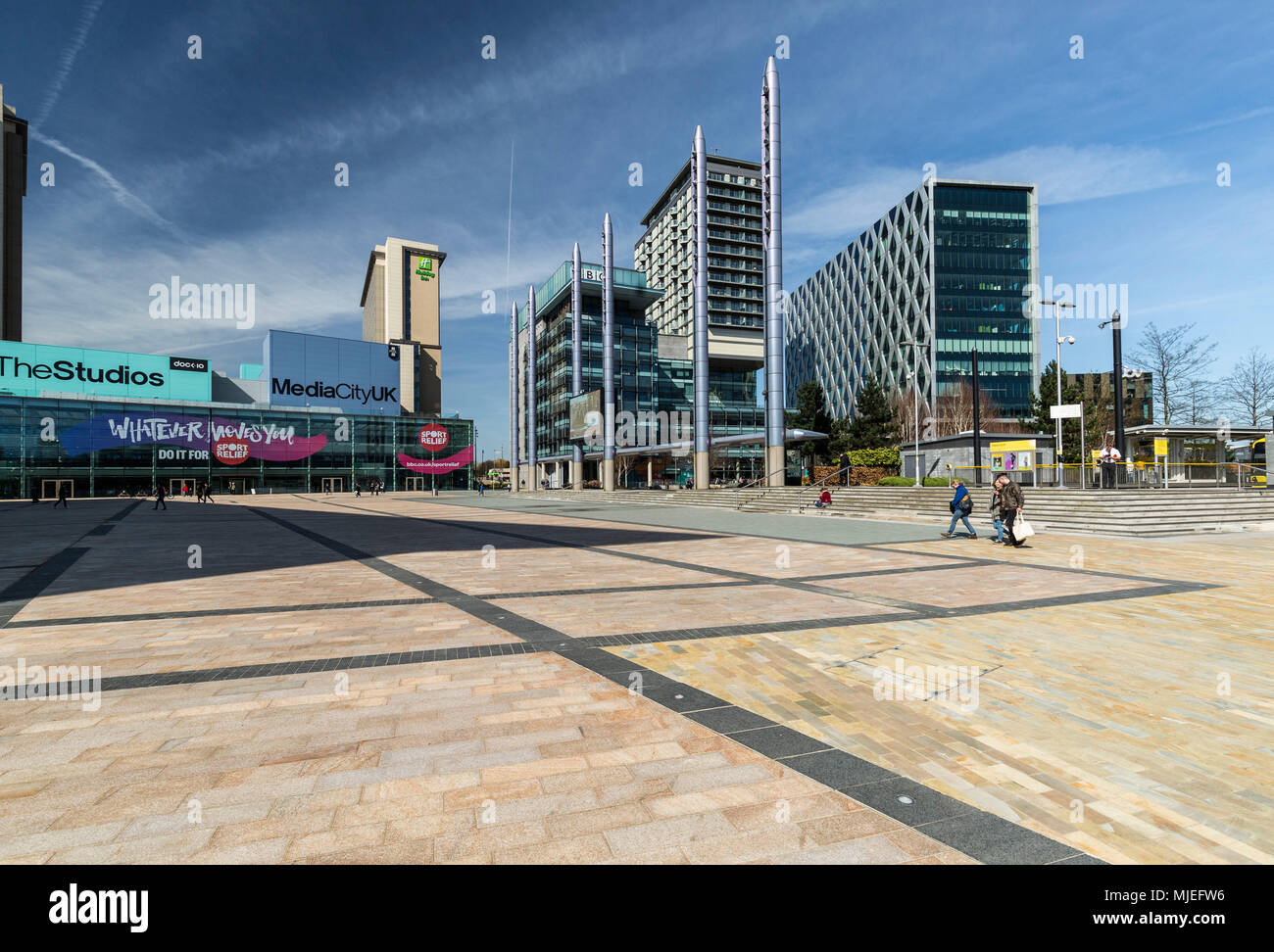 L'Europe, Angleterre, Royaume-Uni, Manchester - Media City Centre - Centre de la BBC et de Media City à Salford Quays Banque D'Images