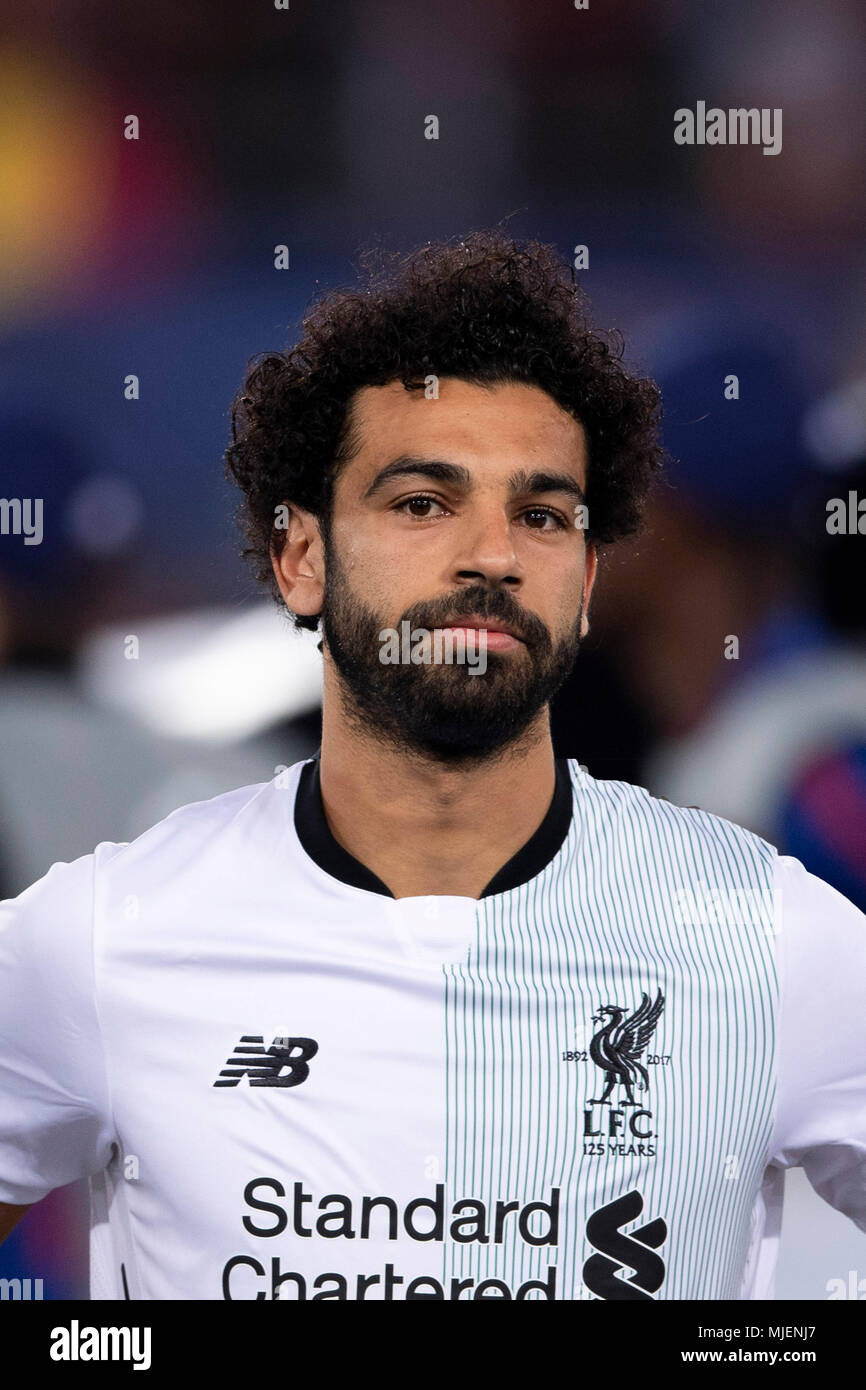 Mohamed Salah Ghaly de Liverpool FC au cours de la Ligue des Champions UEFA ' ' demi-finales , 2er leg, match entre les Roms 4-2 Liverpool FC au Stade olympique le 2 mai 2018 à Rome, Italie. (Photo de Maurizio Borsari/AFLO) Banque D'Images