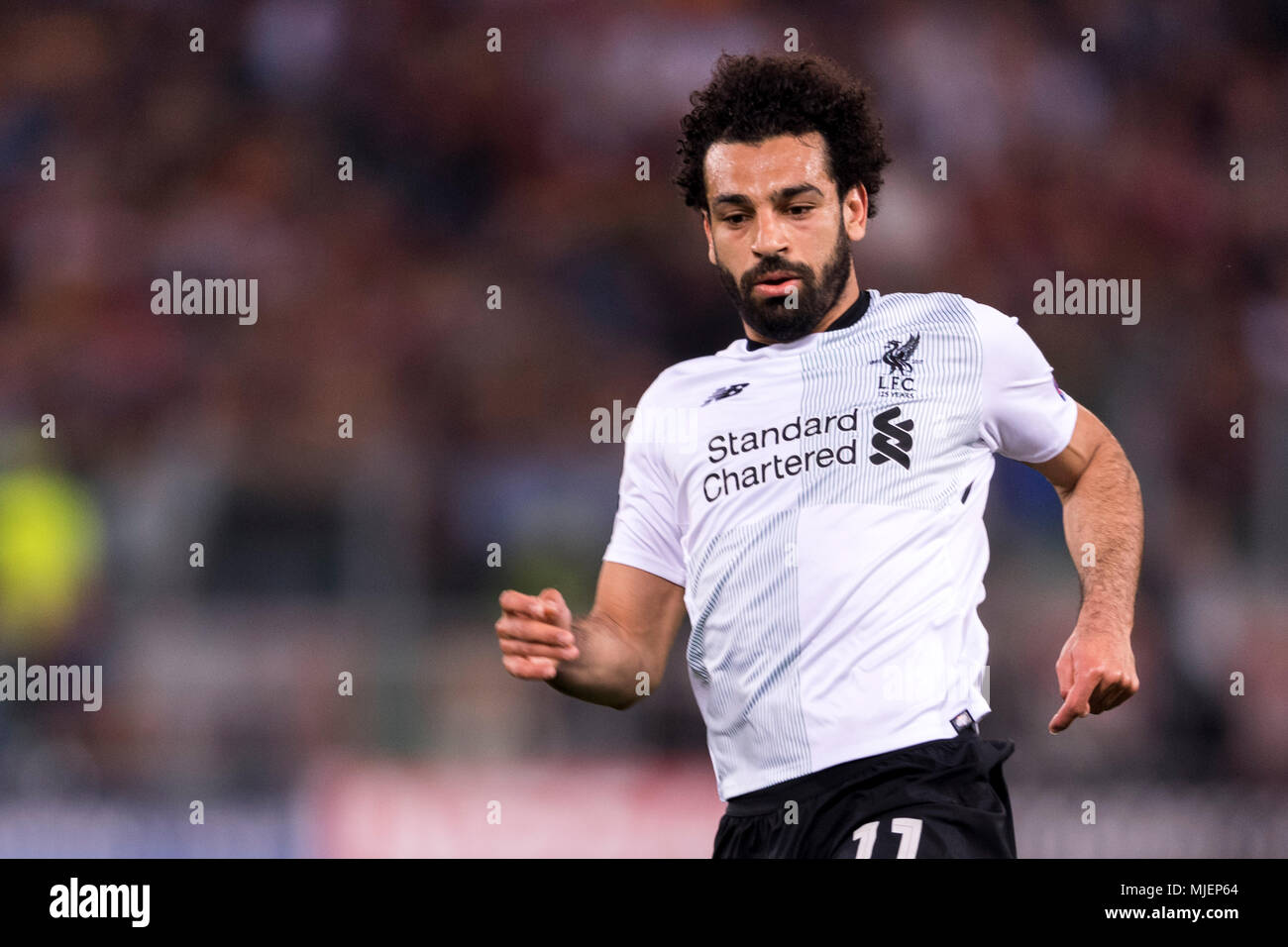 Mohamed Salah Ghaly de Liverpool FC au cours de la Ligue des Champions UEFA ' ' demi-finales , 2er leg, match entre les Roms 4-2 Liverpool FC au Stade olympique le 2 mai 2018 à Rome, Italie. (Photo de Maurizio Borsari/AFLO) Banque D'Images