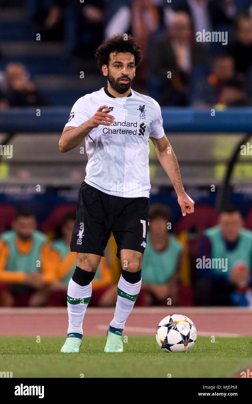 Mohamed Salah Ghaly de Liverpool FC au cours de la Ligue des Champions UEFA ' ' demi-finales , 2er leg, match entre les Roms 4-2 Liverpool FC au Stade olympique le 2 mai 2018 à Rome, Italie. (Photo de Maurizio Borsari/AFLO) Banque D'Images