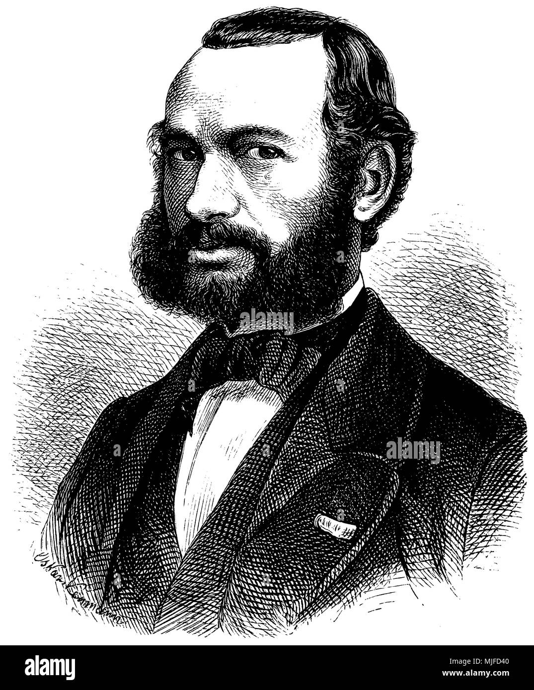 Henri Vieuxtemps (né le 20 février 1820, est décédé le 6 juin 1881), Banque D'Images