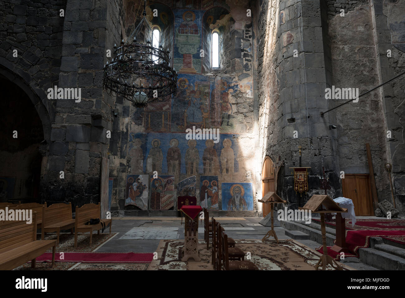 Intérieur du monastère Akhtala en Arménie          Banque D'Images