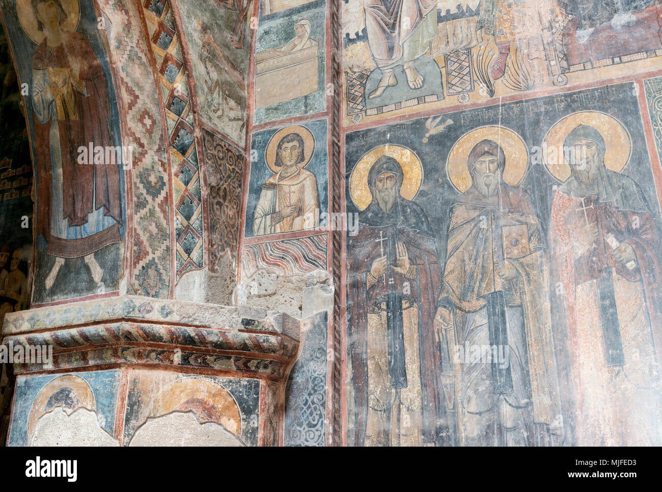 Intérieur du monastère Akhtala en Arménie Banque D'Images