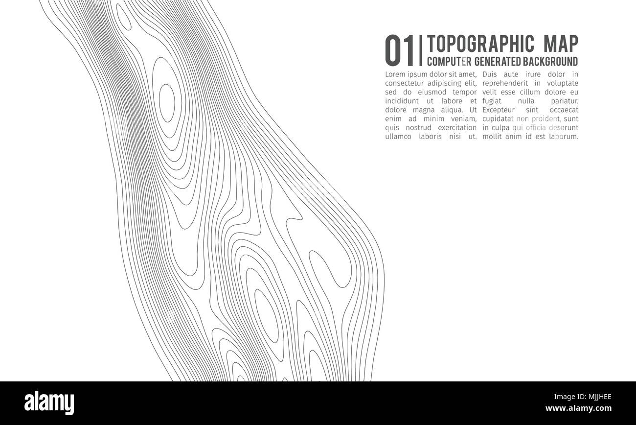 L'arrière-plan contour carte topographique. Carte Topo avec l'altitude. Carte d'isolignes vecteur. La grille de la carte géographique de la topographie mondiale abstract vector illustration . Illustration de Vecteur