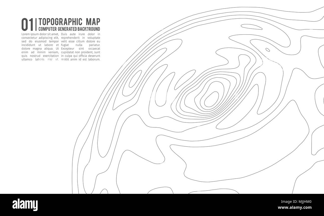 L'arrière-plan contour carte topographique. Carte Topo avec l'altitude. Carte d'isolignes vecteur. La grille de la carte géographique de la topographie mondiale abstract vector illustration . Illustration de Vecteur